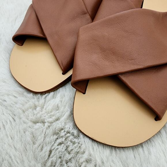NWT Everlane Day Crossover Leather Sandal Sienna Brown Tan Flats Women's 7 - Picture 6 of 10